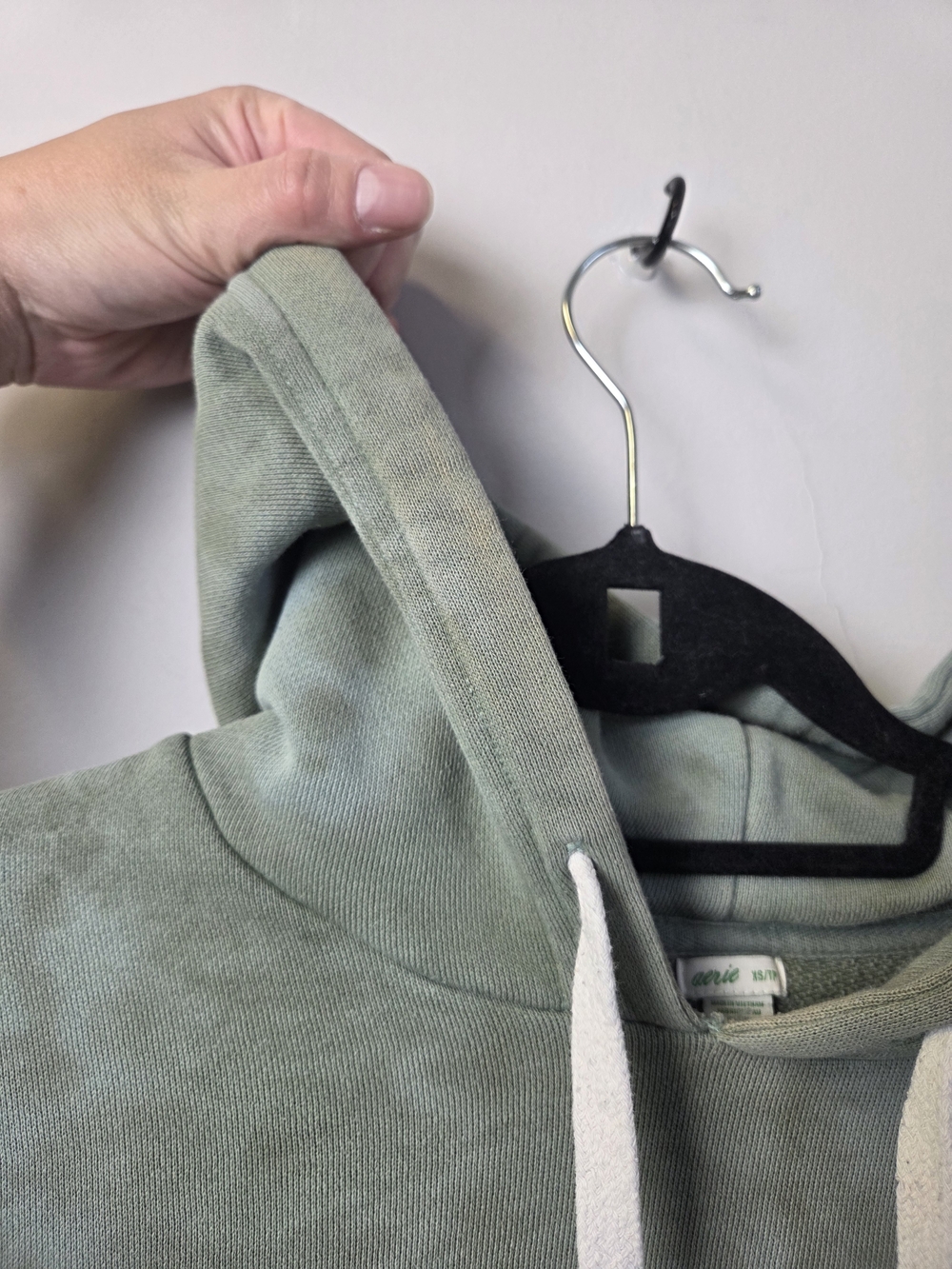 Aerie Women’s Sage Green Tie Dye Pullover Hoodie Sweatshirt Size XS - Picture 4 of 12